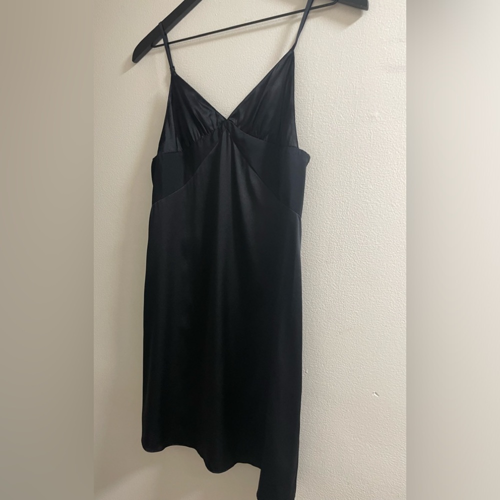 The Great Eros Black Satin slip